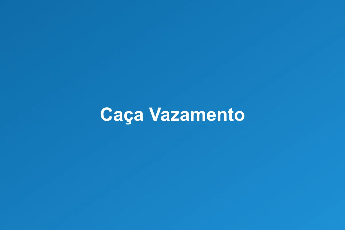 Caça vazamento em Cuiabá